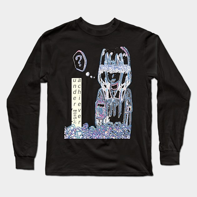 Kaguya-sama: Love Is War ''UNDERACHIEVER'' V2 Long Sleeve T-Shirt by riventis66